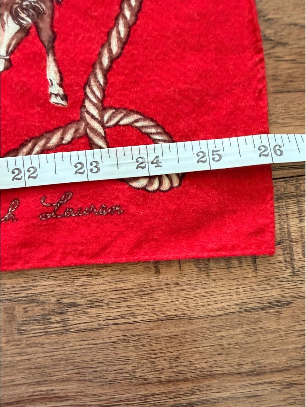 Ralph Lauren Western Themed Red Bandana Scarf - Picture 2 of 4